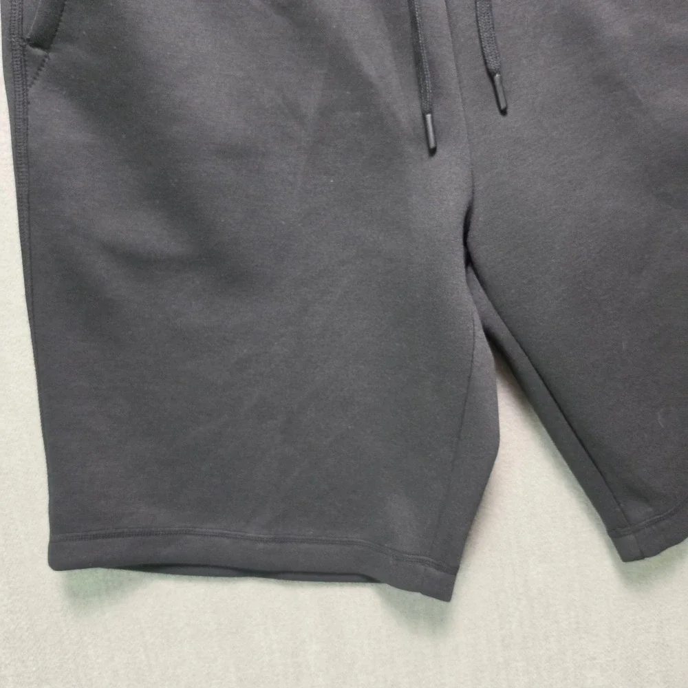 32 Degrees Tech Fleece Shorts Mens L Black Drawstring Lounge Gym Athleisure